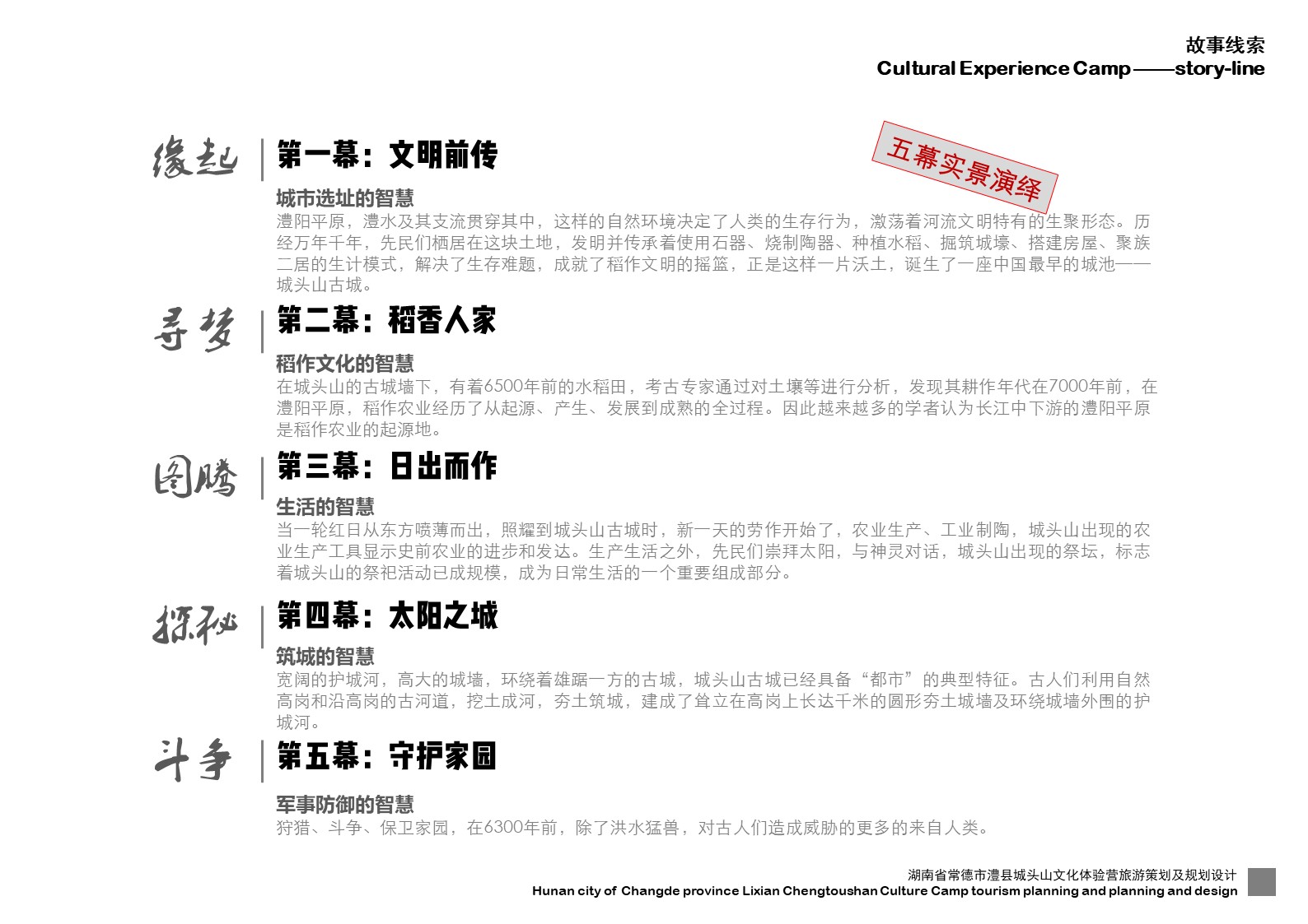 《湖南省常德市澧县城头山研学基地（暂命名）旅游创意策划》及《湖南省常德市澧县城头山研学基地景观设计》